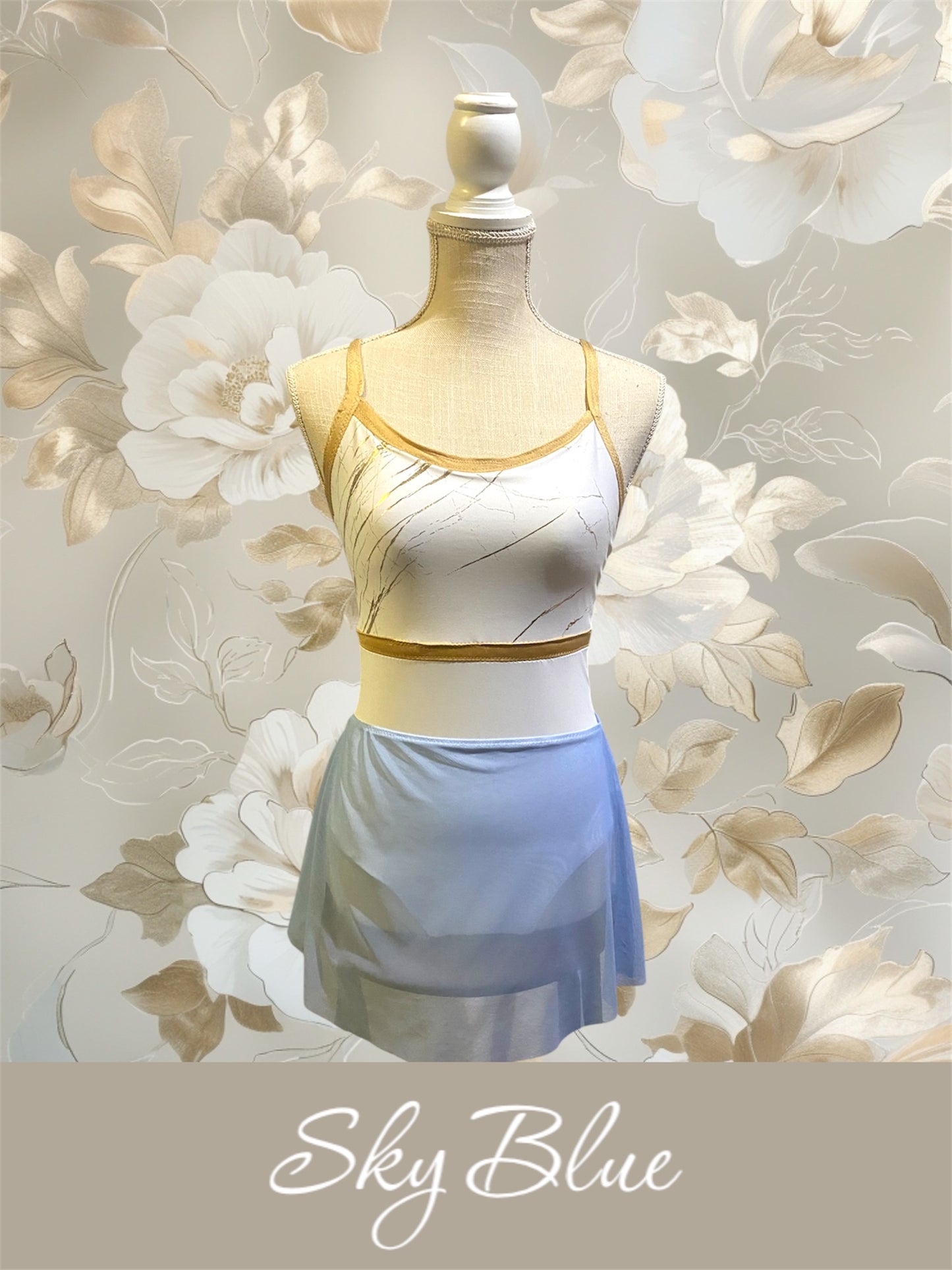 Short Pull On Mesh Skirt