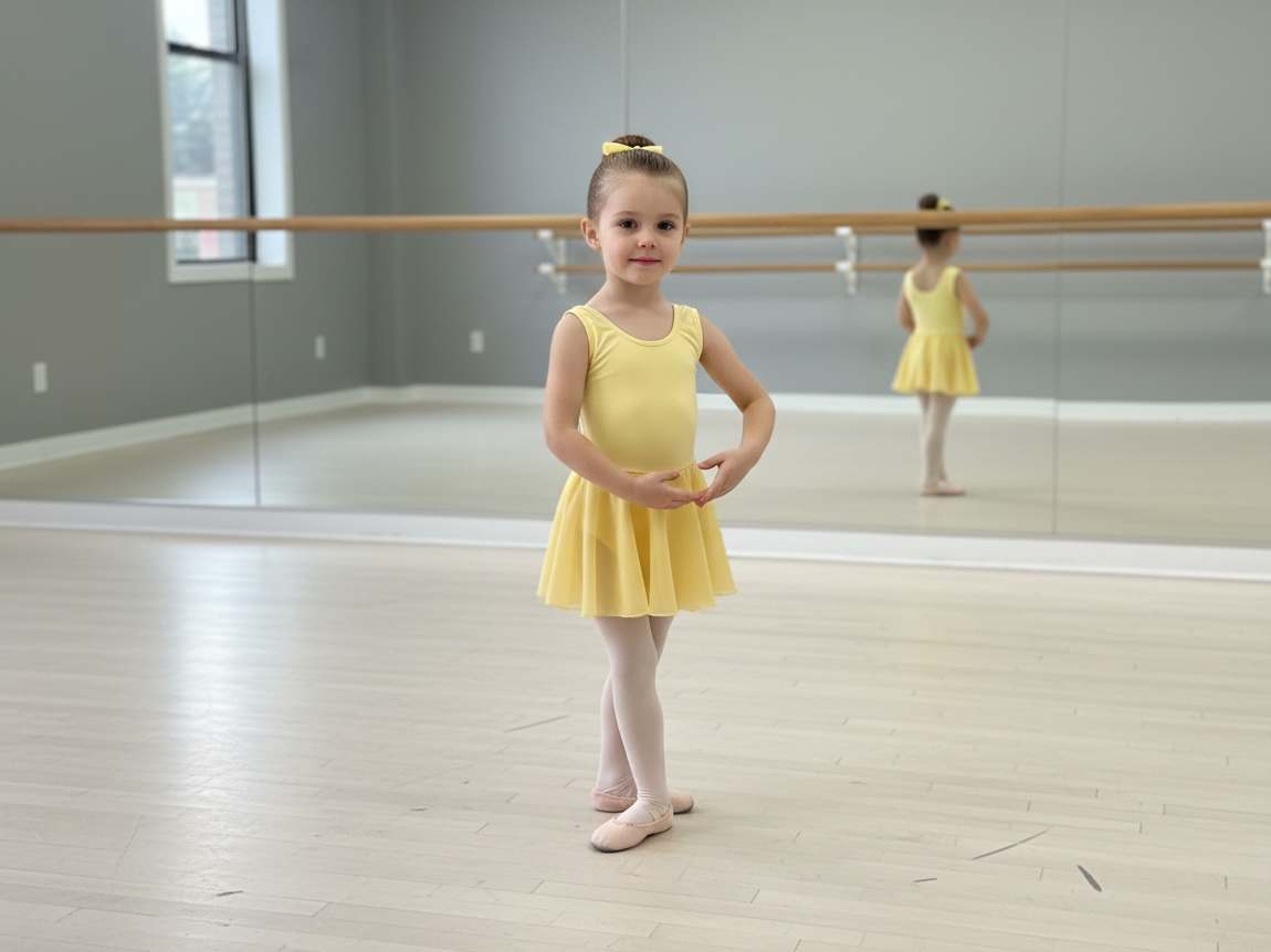 Girls Cotton Ballet Chiffon Dress