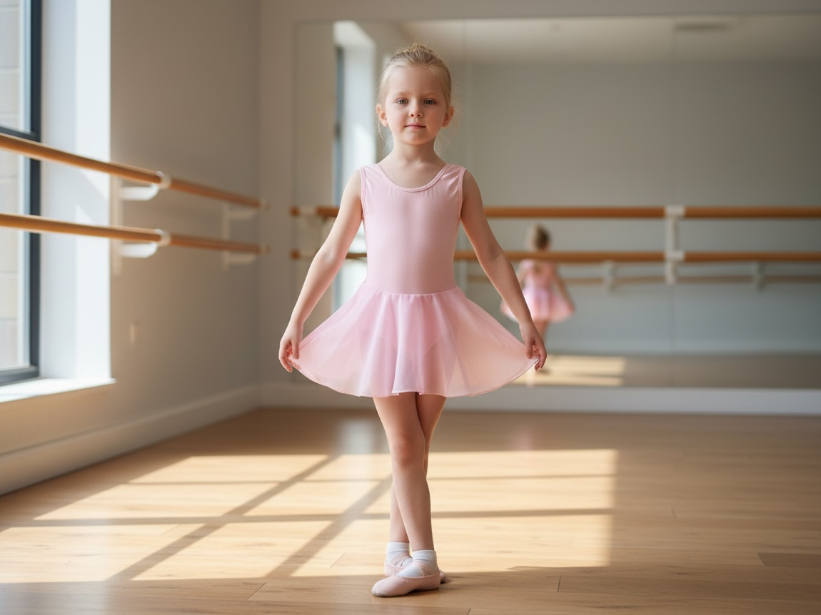 Girls Cotton Ballet Chiffon Dress